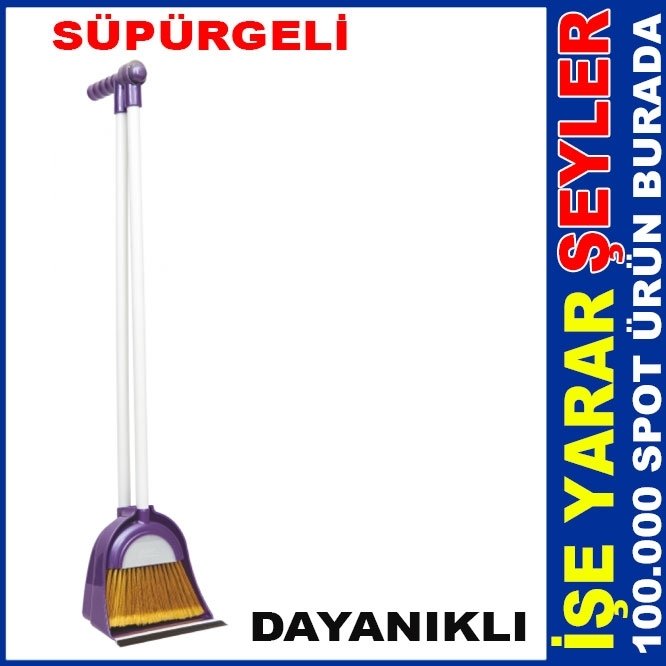 F079 FLORA MİNİ HAZNELİ SÜPÜRGELİ FARAŞ SETİ  ÜCRETSİZ KARGO