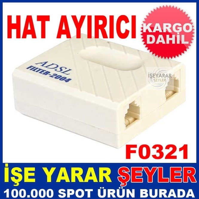 İNTERNET VE TELEFON HAT AYIRICI ADSL SPLITTER KD