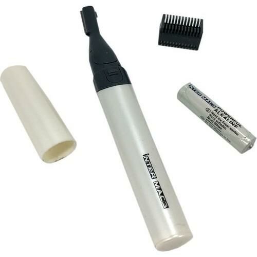 İnter Mac3 İnce Uçlu Oynar Başlı Burun Kulak Kaş Tıraş Makinesi Boy Ölçü Aparatlı Alkalin Pil Dahil