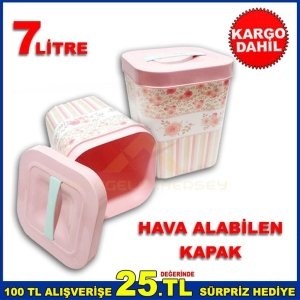 7 LİTRE KARE HAVA ALABİLEN SAKLAMA KABI VE ERZAK KUTUSU