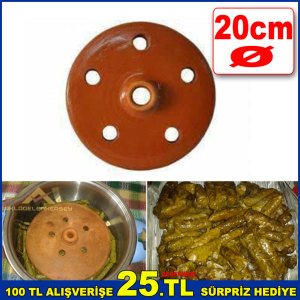 Kiremit Dolma Taşı Yaprak Sarma Taşı 20cm Çapında Yemeğin Daha İyi Pişmesi İçin Güveçte Sarma Taşı