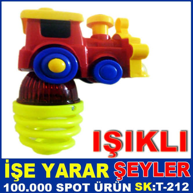 IŞIKLI TREN VAGONLU BASMALI OYUNCAK TOPAÇ 