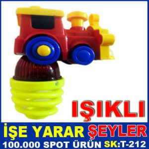 IŞIKLI TREN VAGONLU BASMALI OYUNCAK TOPAÇ 