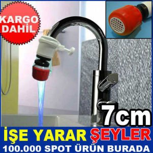 Su tasarrufu aparatı SU SIÇRATMASINI ÖNLEYEN KISA MUSLUK UCU APARATI musluktan akan suyu filtre eder