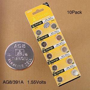 10adet AG8 391 LR1120 SR1120-1 ALKALİN DÜĞME PİL