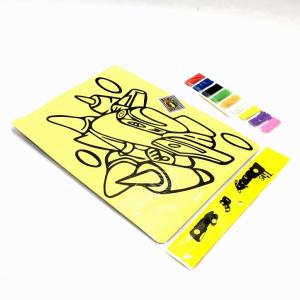 Büyük Boy 5 Adet Kum Boyama Seti Farklı Desenli A4 Boyutunda