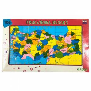 Eğitici Puzzle Türkiye Haritası 67 Parça Kaliteli Plastik