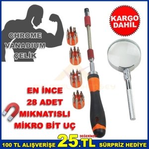 HER YÖNE DÖNEBİLEN YAYLI SPİRAL BAŞLIKLI BÜYÜTEÇLİ MIKNATISLI 31