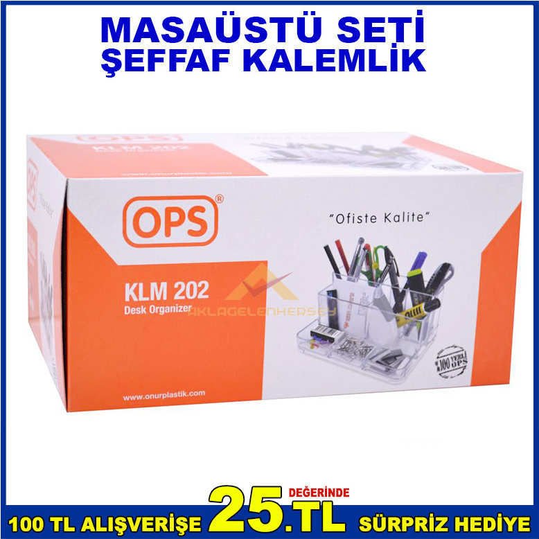 OPS KLM 202 MASAÜSTÜ ŞEFFAF KALEMLİK MASAÜSTÜ DÜZENLEYİCİ ORGANİZE ÜRÜN-3