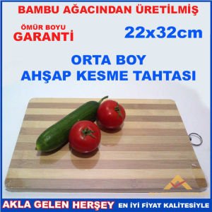 22x32CM GARANTİLİ BAMBUDAN AHŞAP KESİM TAHTASI