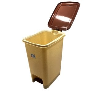 İnce Stil Slim Pedallı Kulplu Sağlam Plastik Çöp Kovası 15 lt