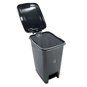 İnce Stil Slim Pedallı Kulplu Sağlam Plastik Çöp Kovası 15 lt