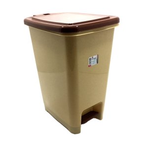 İnce Stil Slim Pedallı Kulplu Sağlam Plastik Çöp Kovası 15 lt