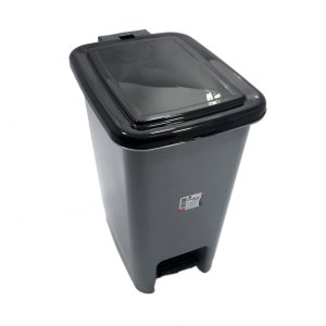 İnce Stil Slim Pedallı Kulplu Sağlam Plastik Çöp Kovası 15 lt