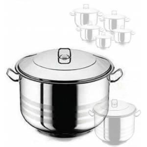 Büyük Boy 16 Lt Paslanmaz Çelik Tencere İndüksiyon Taban 32x20cm 1Adet Hızlı Yemek Pişirme Tenceresi