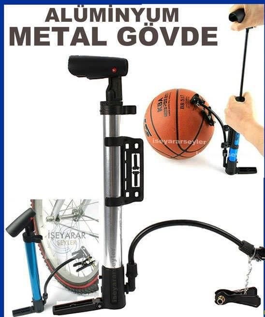 METAL GÖVDE PROFESYONEL BİSİKLET TOP POMPASI