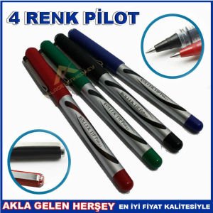 ROLLER TİP KILIF İLE 4 RENK 9 ADET PİLOT KALEM