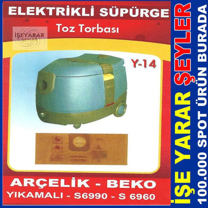 ARÇELİK ELEKTRİKLİ SÜPÜRGE TOZ TORBASI Y14
