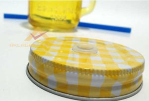 METAL KAPAK PİPETLİ CAM KAVANOZ İÇECEK KUPASI SR