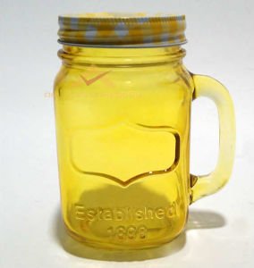 METAL KAPAK PİPETLİ CAM KAVANOZ İÇECEK KUPASI SR