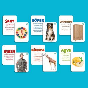 150 Parça Eğitici, Öğretici ve Zeka Geliştirici Kavram Kartları - Bilmeceli Zeka Kartları