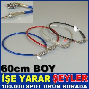 ÇELİK HALATLI 7mm 4 HANE ŞİFRE BİSİKLET KİLİDİ