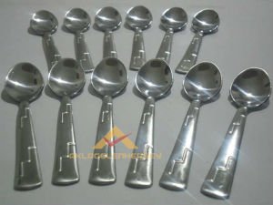 12 ADET PASLANMAZ ÇELİK ROSTRE ÇAY KAŞIĞI SETİ