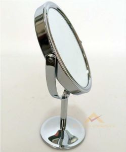 Çiftaraflı Büyüteçli Ayaklı Metal Makyaj Aynası