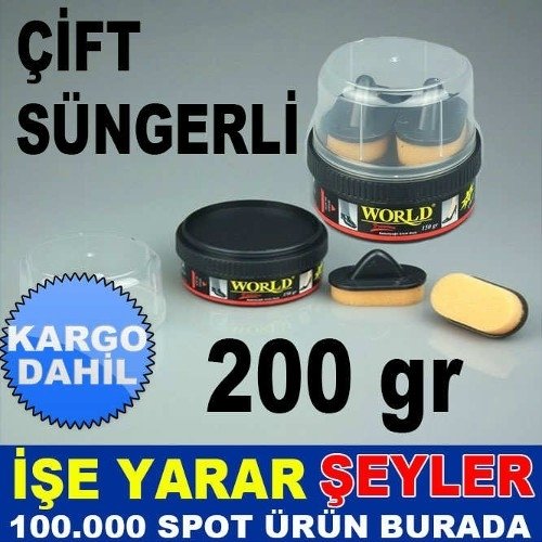1.KALİTE WORLD ÇİFT SÜNGERLİ AYAKKABI BOYASI KD