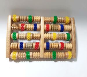 Ultra Güçlü Ayak Masajı Ayak Tabanından Yükselen Enerji 40 Döner Merdaneli Ahşap Ayak Masaj Aleti