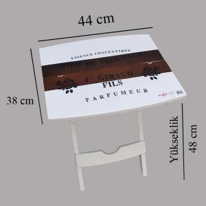 Çok Amaçlı Pratik Katlanır Plastik Masa 44x38 cm Katlanır Sehpa