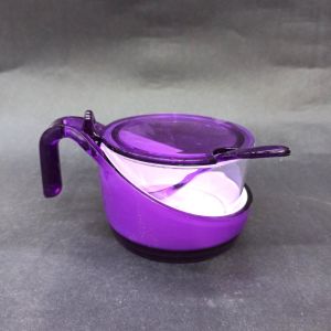 Plastik İki Renkli Kaşıklı Şekerlik & Saklama Kavanozu & Baharatlık