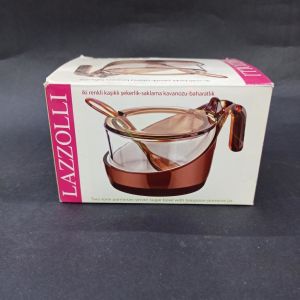 Plastik İki Renkli Kaşıklı Şekerlik & Saklama Kavanozu & Baharatlık