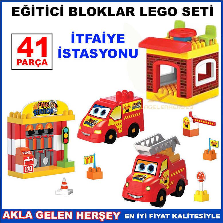 DEDE EĞİTİCİ OYUNCAK İTFAİYE İSTASYONU LEGO SETİ