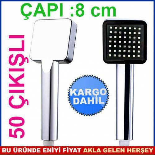 KARE 50 DELİKLİ ÇAP8cm YAĞMURLAMA DUŞ BAŞLIĞI