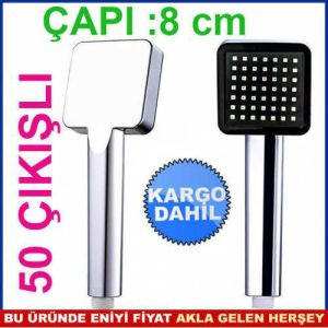 KARE 50 DELİKLİ ÇAP8cm YAĞMURLAMA DUŞ BAŞLIĞI