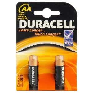 2 ADET DURACELL AA 1.5 V ALKALİN KALEM PİL