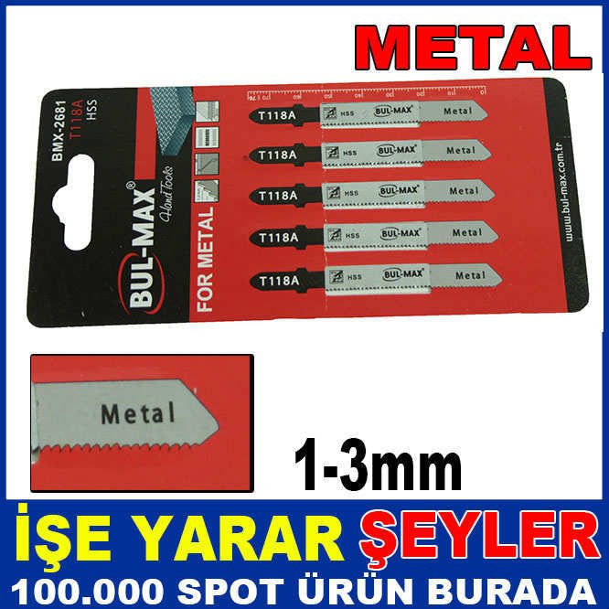 5 ADET HSS T-118A METAL DEKUPAJ BIÇAK SETİ