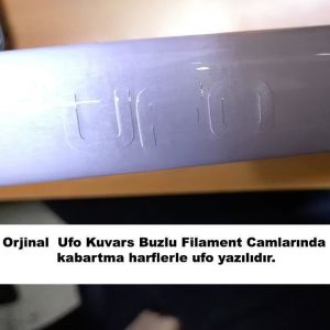 Orjinal Kumtel Ecoray Camı 55cm Ufo İnfrared Isıtıcı Kuvars Buzlu Cam Quartz Filament Camı Soba Camı