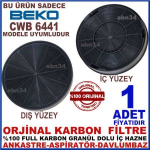 BEKO ANKASTRE DAVLUMBAZ FİLTRESİ BEKO CWB 6441 MODEL DAVLUMBAZ İÇİN GRANÜL KARBONLU FİLTRE