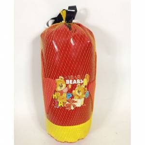 Çocuklar için deri dış yüzeyli boks torbası 37x17cm ebatında sağlam dayanıklı kum torbası