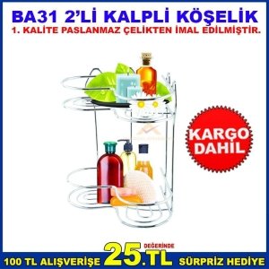 BA31 2'Lİ KALPLİ KÖŞELİK KOLAY KURULUMLU 1. SINIF PASLANMAZ ÇELİK