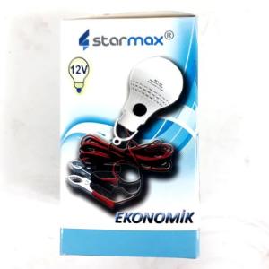 Starmax 7-12 V Seyyar Ampül Akü Bağlantı Kıskaçlı Led Ampül