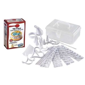 100 Parça Pasta Süsleme Kiti, Kullanım Kitapçığı ve ÜCRETSİZ Plastik Saklama Kutusu ile