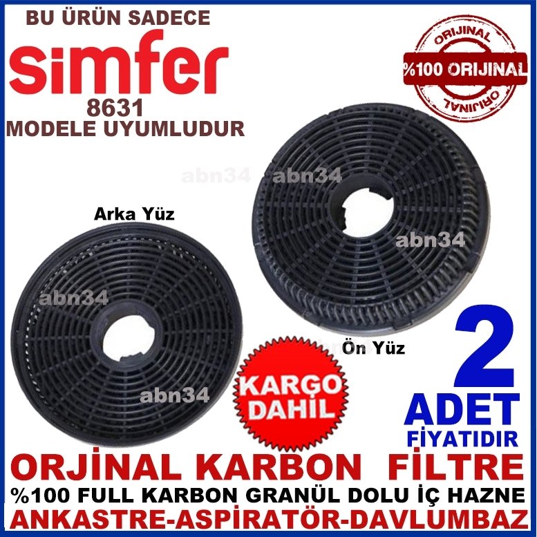 SİMFER ANKASTRE DAVLUMBAZ FİLTRESİ Simfer 8631 Model-1009