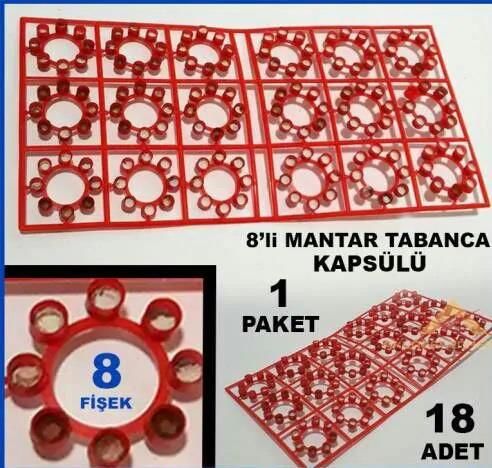 8'li Pat Pat Mantar Tabanca Kapsülü 18'lik Paket