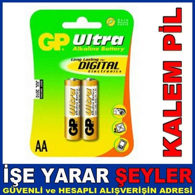 GP ULTRA ALKALIN AA KALEM PİL 2 adet FİYATI
