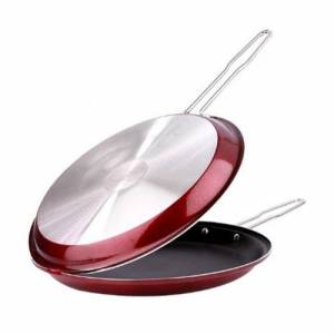 İkiz Balık Tavası Yanmaz Yapışmaz 33cm Çift Taraflı Teflon Tava