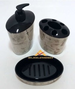 FRANSIZ STİL PLASTİK 3LÜ BANYO LAVABO SETİ