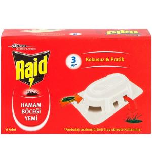6 Adet Raid Hamam Böceği Yemi Kokusuz ve Pratik 